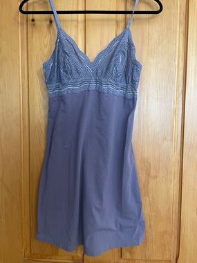M.  Cosabella   Lovely Grey Lavender Lace-Trim Chemise